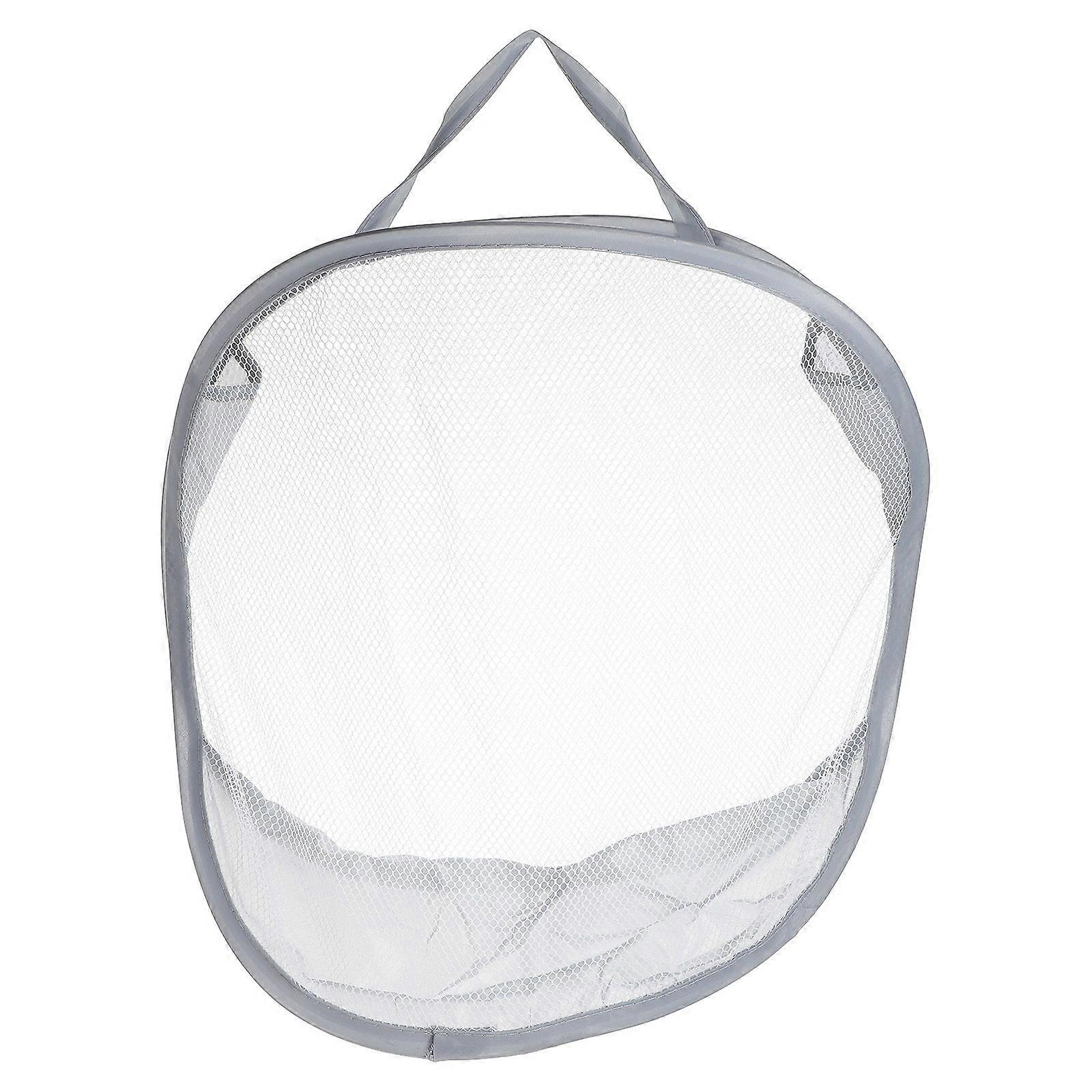 1Pc Foldable Laundry Basket Household Storage Bag Hanging Storage Basket (Gray)