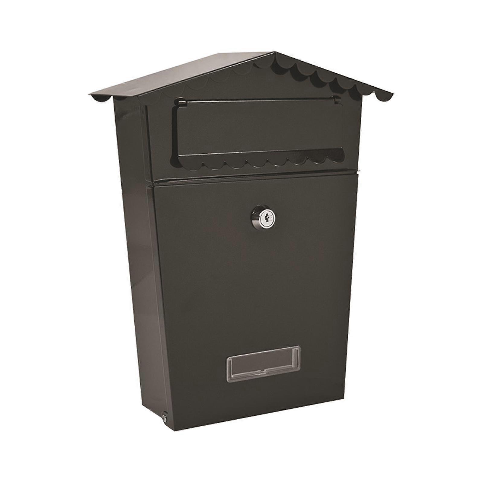 Mailbox Wall Mount Lockable Mail Decorative Retro Style Drop Box Receive Case