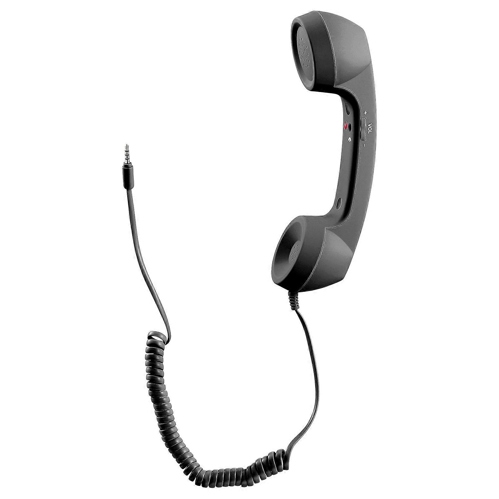 UKCOCO Téléphone Portable Combiné Téléphone Portable Ancien Style Combiné Récepteur Téléphone Portable Combiné Rétro (Noir)