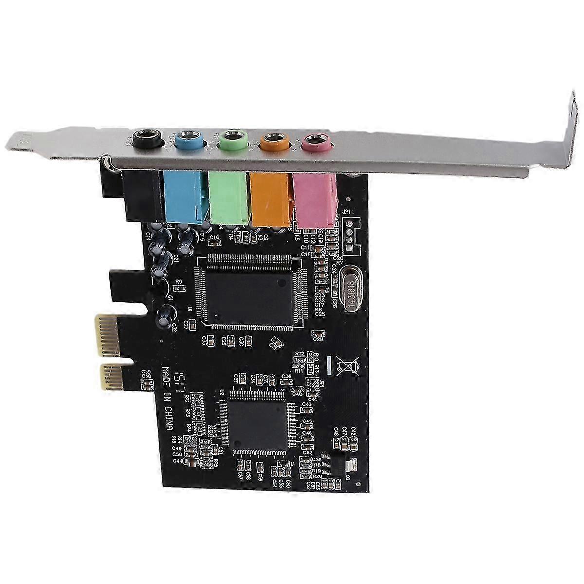 5.1 Internal Sound Card for 10 with Low Profile Bracket, 3D Stereo PCI-E, CMI8738 Chip 32/64 Bit Sou
