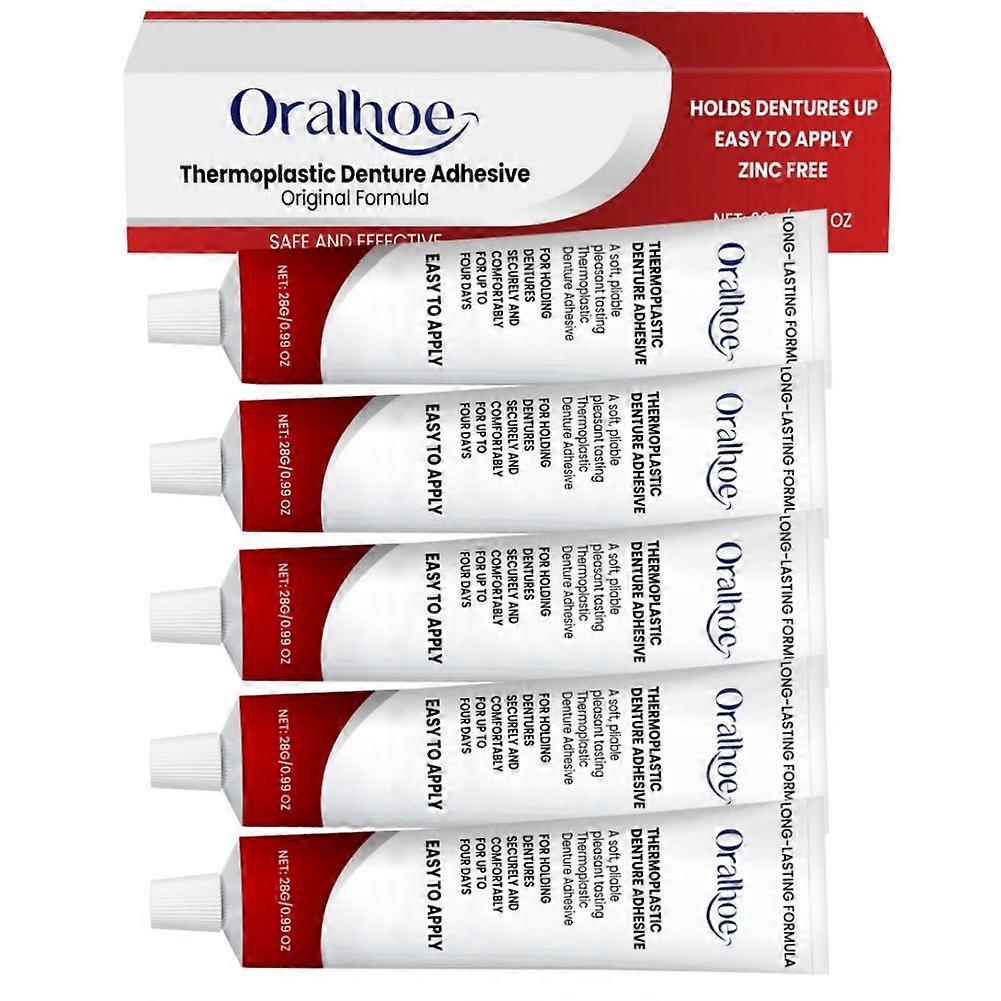 Long Lasting Thermoplastic Denture Adhesive, Refits and Tightens Loose Up