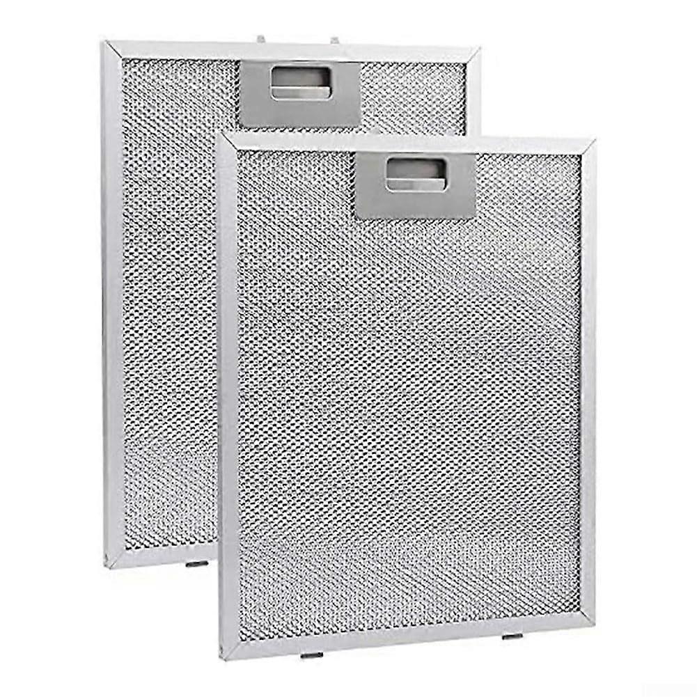 Cooker Hood Filter 280x350x9mm Metal Mesh 5 Layer Replacement Pack of 2