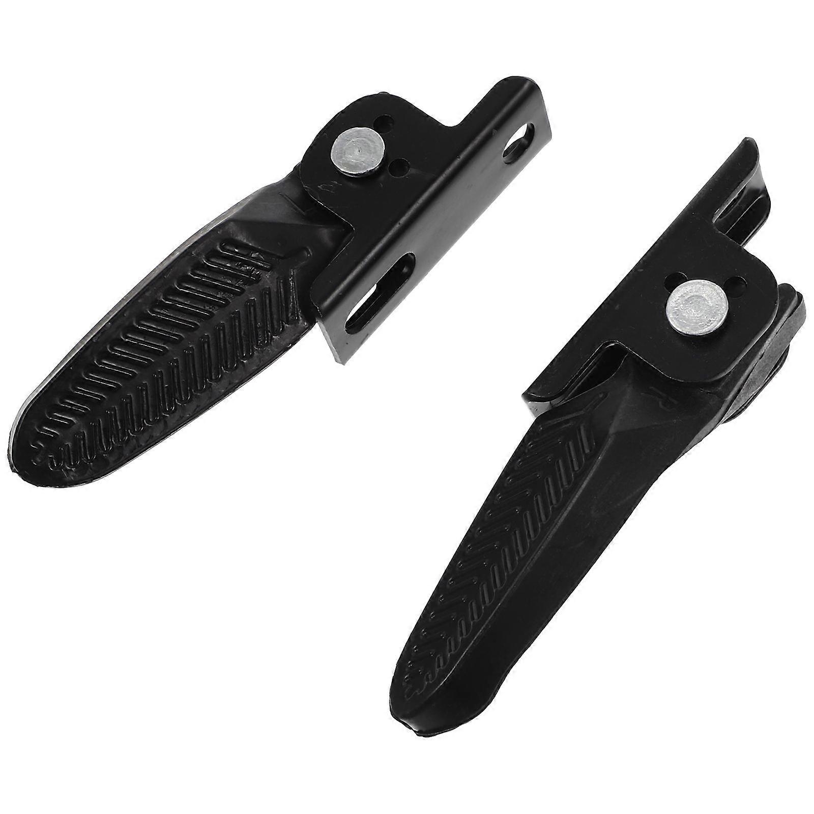 It looks like you're referring to a product description for **folding bike pegs/skid pegs** that are used as rear pedal replacements or footrests on