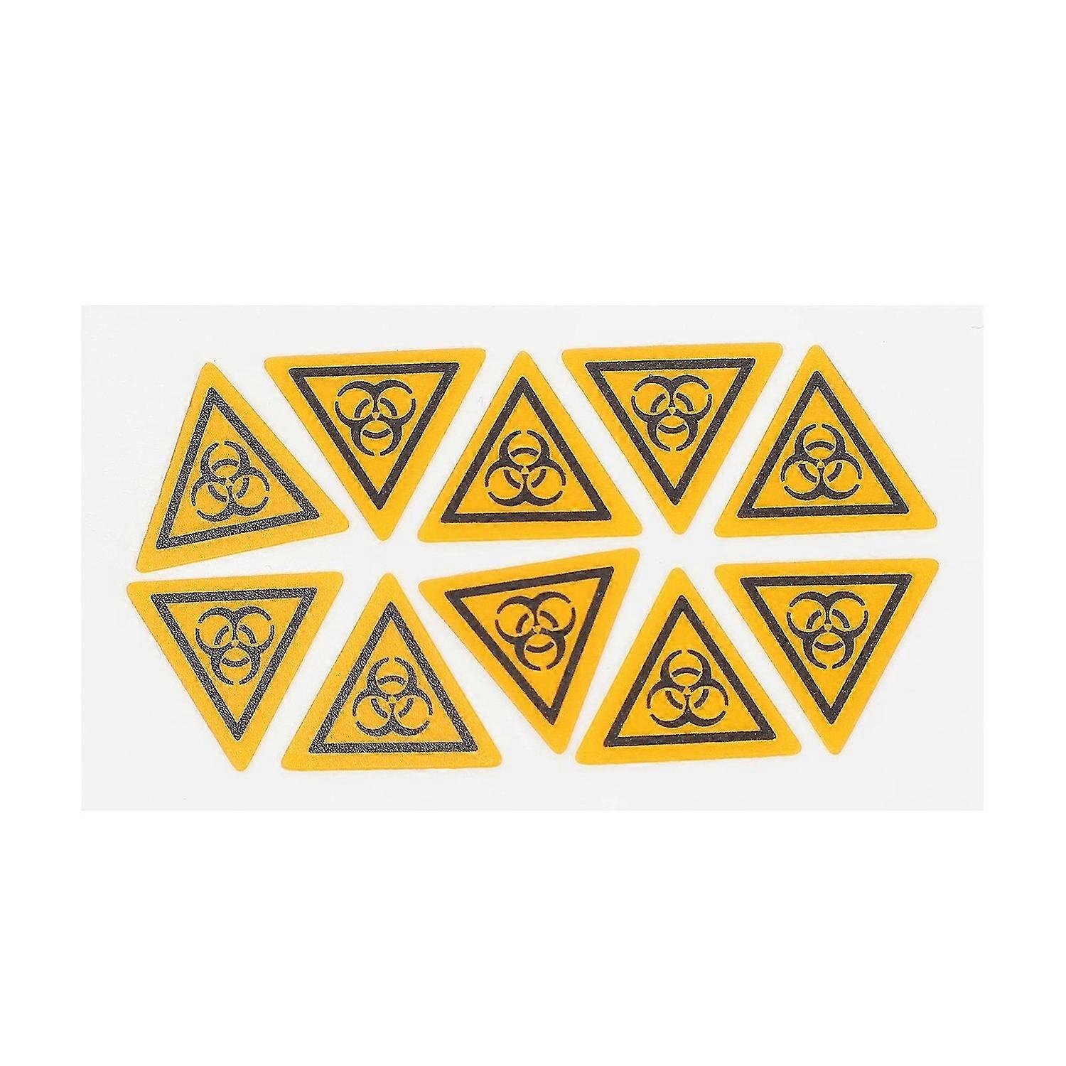 10 Pcs Stickera Hospitals Labs Warning Sticker Labs Biosafety Caution Label