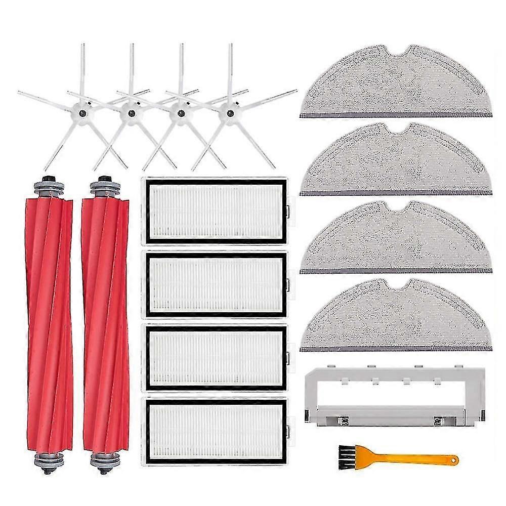 Replacement Parts Kit For Roborock Q7 Max/Q7 Max+/T8 - 1 Main Brush, 2 Side Brushes, 2 HEPA Filters, Robot Vacuum Accessories