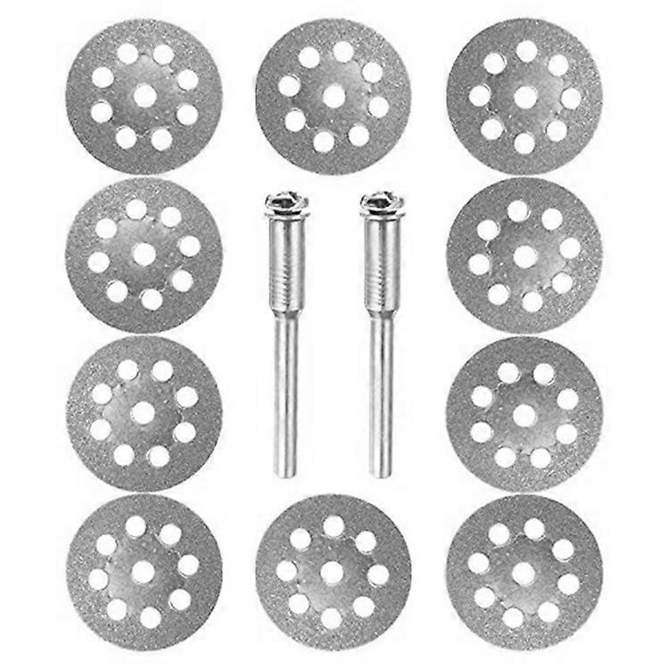 10Pcs 20mm Multi Holes Diamond Cutting Discs Electric Grinder Grinding Wheels with 2 Mandrels