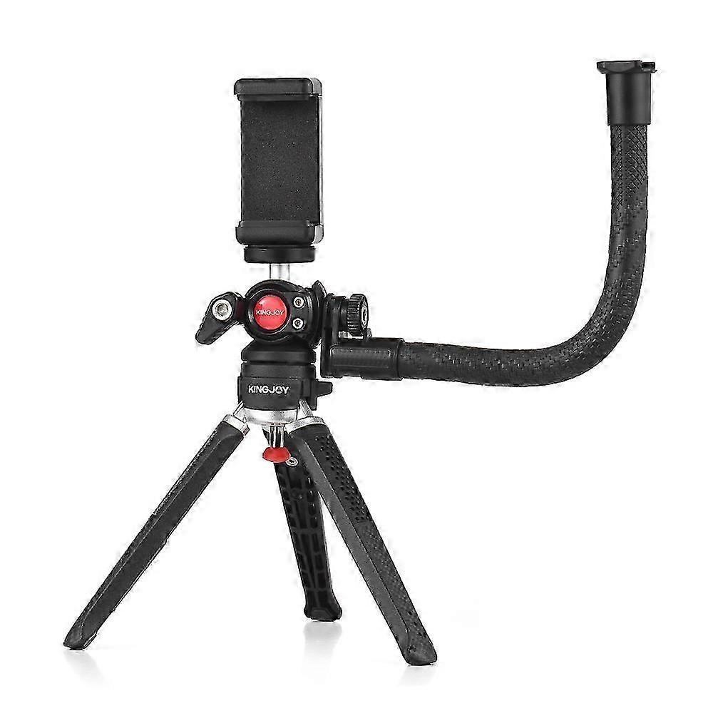 KINGJOY Mini Tripod Stand 2kg Load Adjustable Height with Ball Head Extension