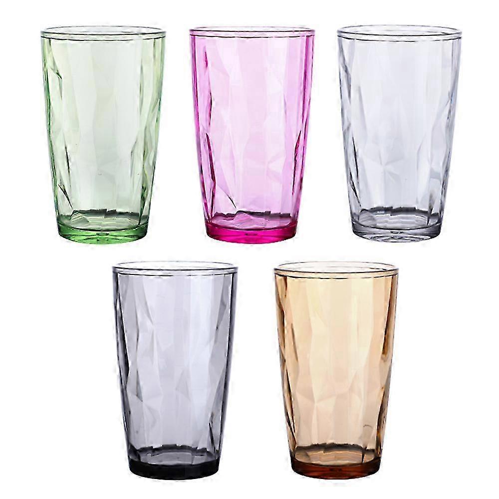 5色のホームレストランジュース飲料用の5pcsPCウォーターカップ