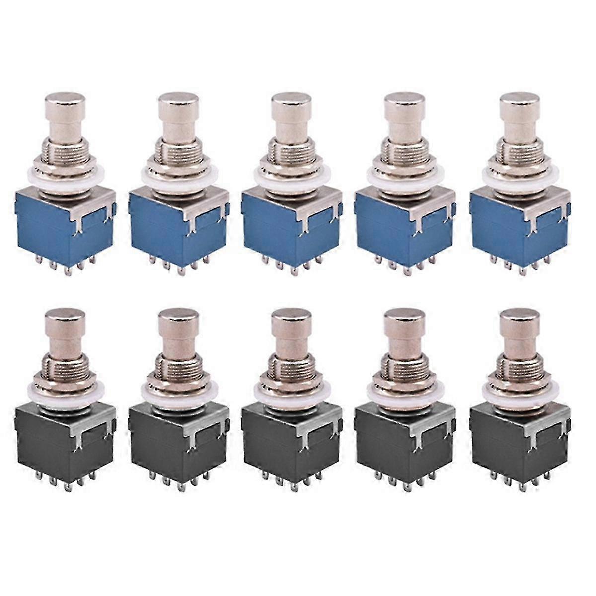 10PCS 3PDT Gitarr Effekter Stomp Switch Fotomkopplare