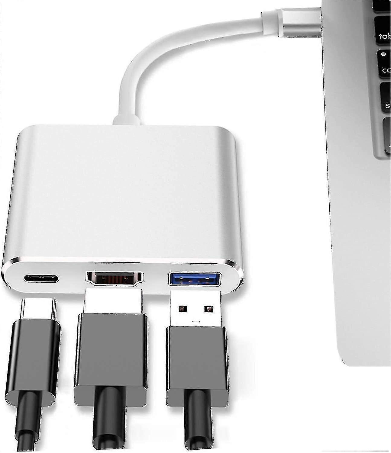 Adaptér USB-C na HDMI 4K/30Hz Kabel převodníku 3 v 1 typu C