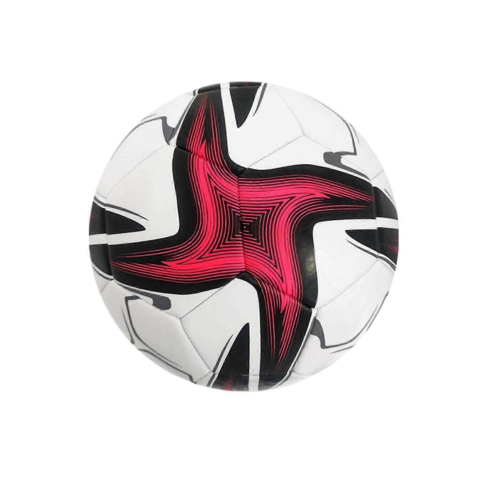 PVC soccer training ball size 5 for professionals, soft red cover
