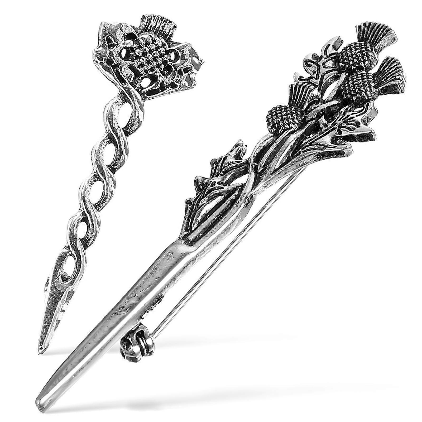 Scottish Thistle Decorative Clips, Reliable Alloy Collar Pins