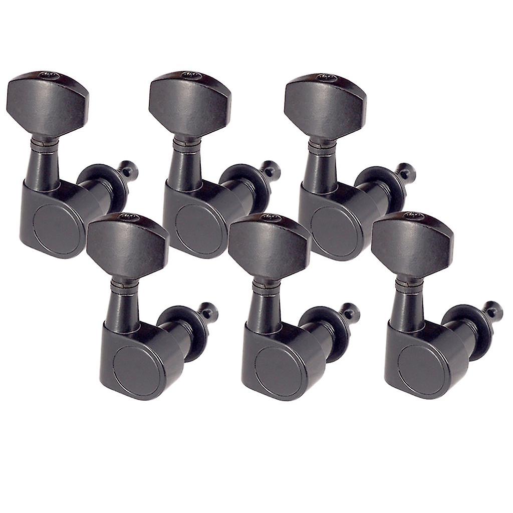 Guitare électrique Zinc Alloy String Tuning Pegs Noir 6r Têtes de machine scellées