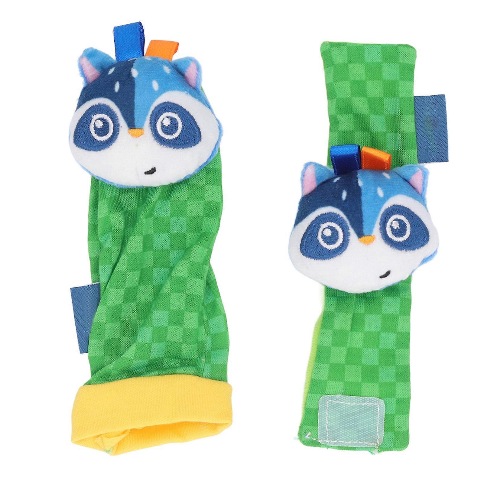 Adorable Green 3D Shape Baby Socks with Wrist Rattles for Early Development