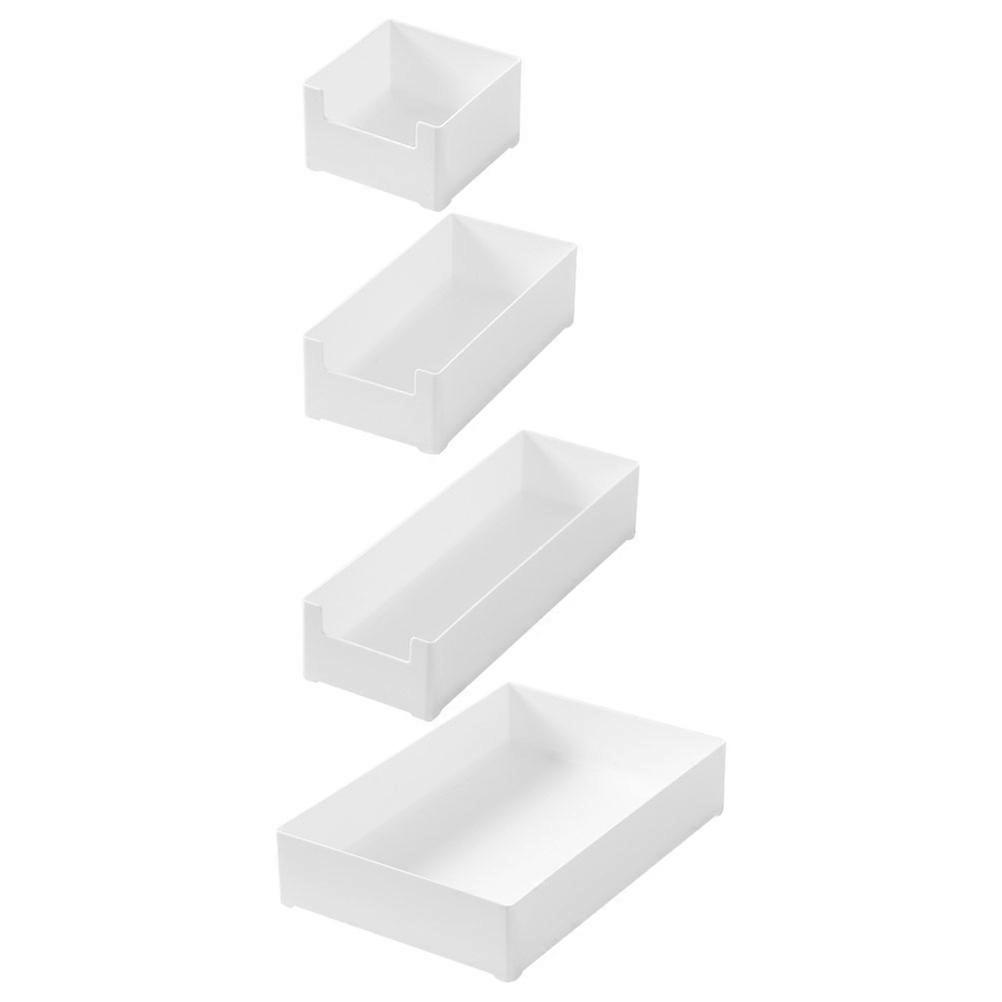 Office Drawer Organizer Plastic Storage Containers For Living Room 10.00X10.00X6.00cm 4Pcs