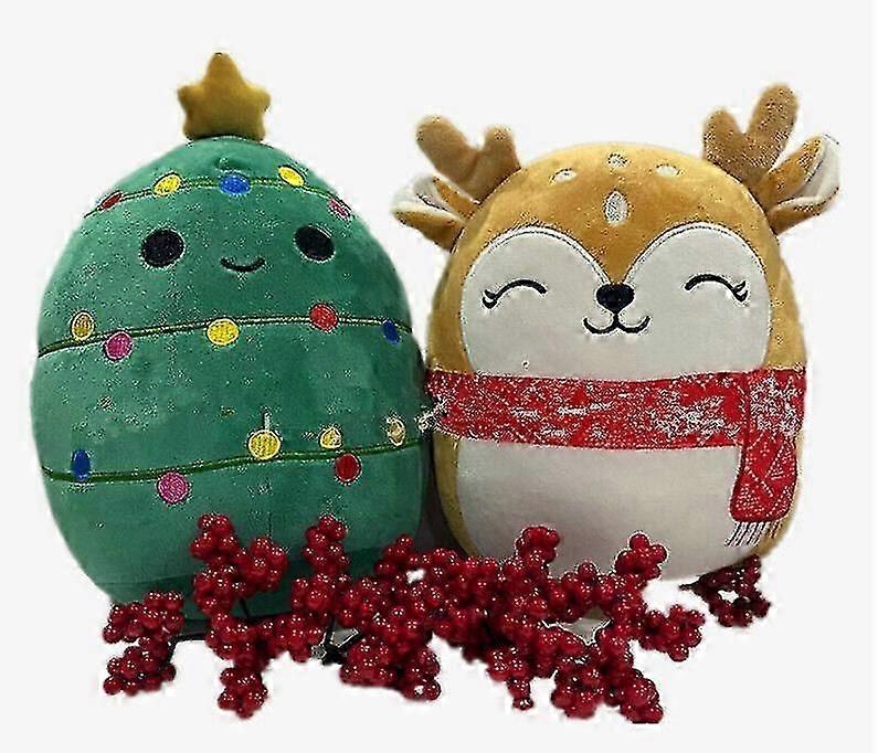 צעצועי צמח ממולאים חמודים Kawaii עץ חג המולד אייל צעצועי קטיפה SZBS