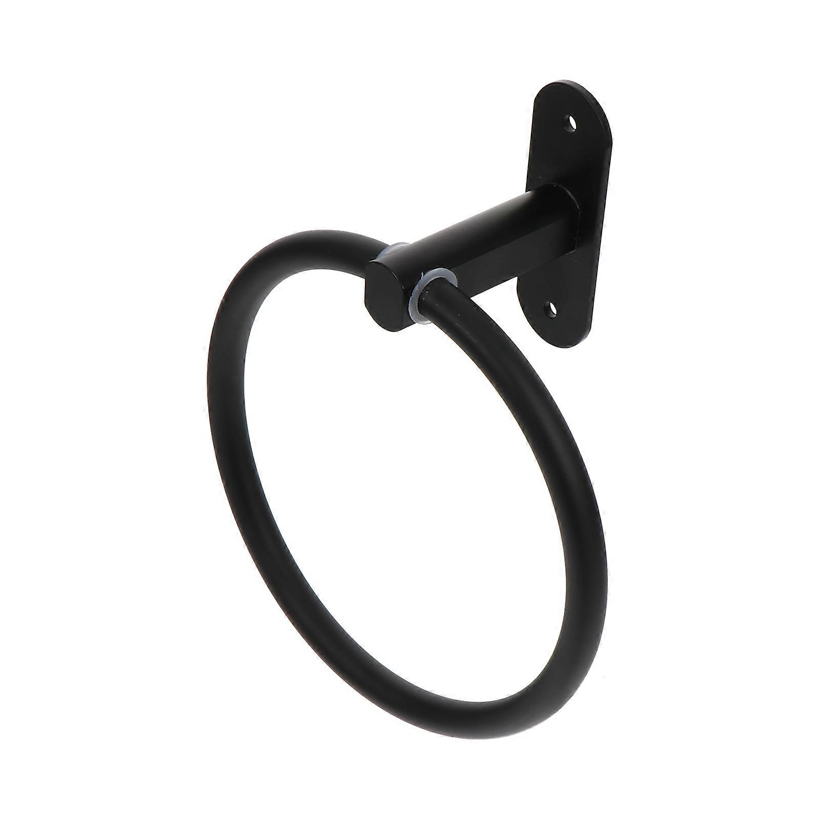 Simple Bathroom Wall Holder Round Towel Ring For Bath Towel Storage 16.6X8.5X6.5CM 1Set