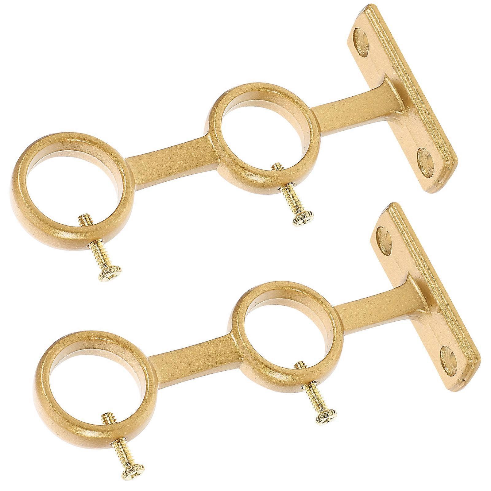 Curtain Rod Bracket Ceiling Mount Sturdy Support Enhanced Load Bearing For Home Use 2Pcs