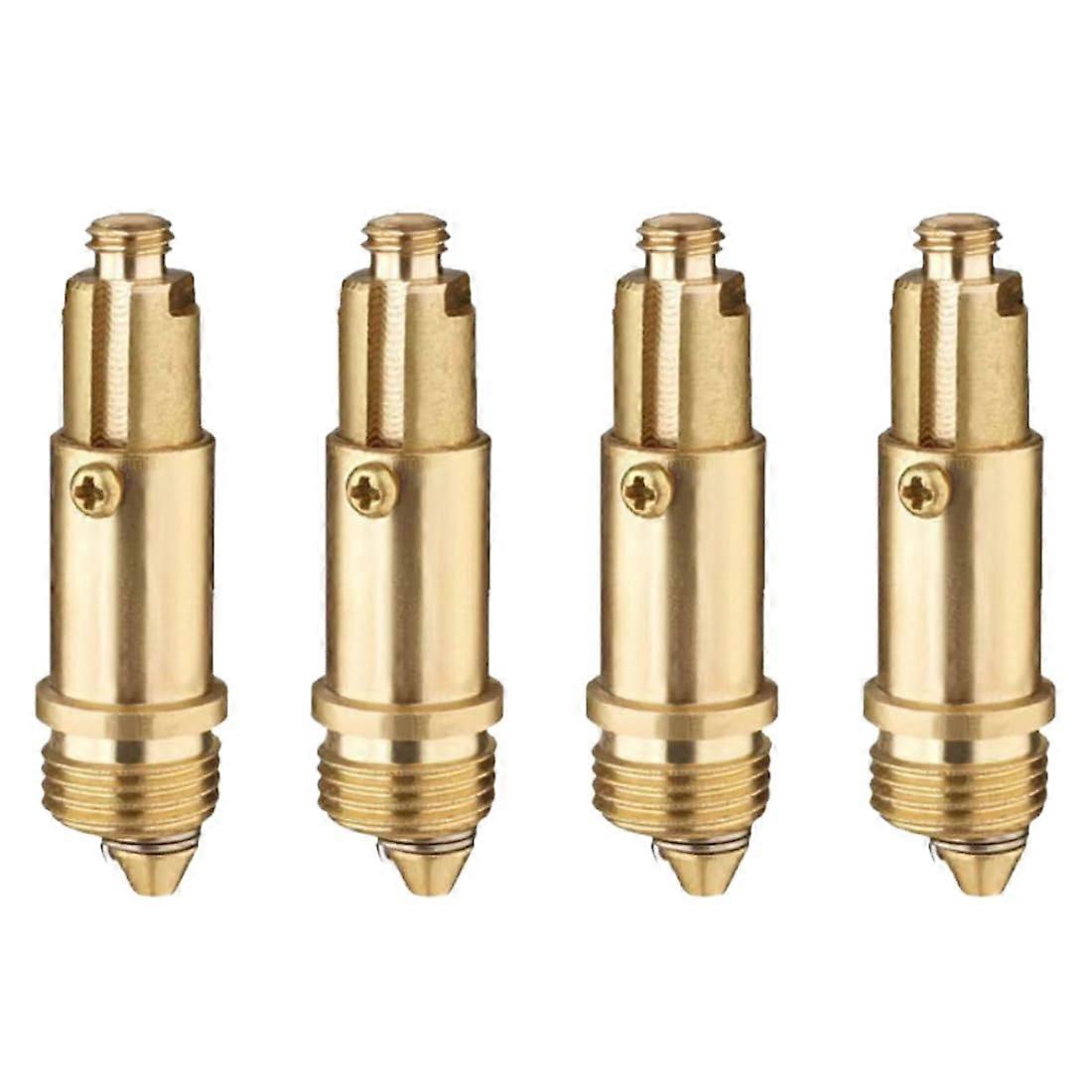 Pop Up Replacement Spigots Pack Of 4, Brass Gold Finish, Compatible With Most Pop Up Drain Fittings, Spring Screw