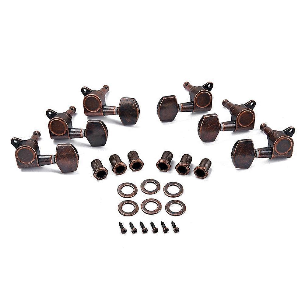 Tuners For Musical Instruments Guitar Tuning Pegs Machine Head Square Head Coffee Color 1Set
