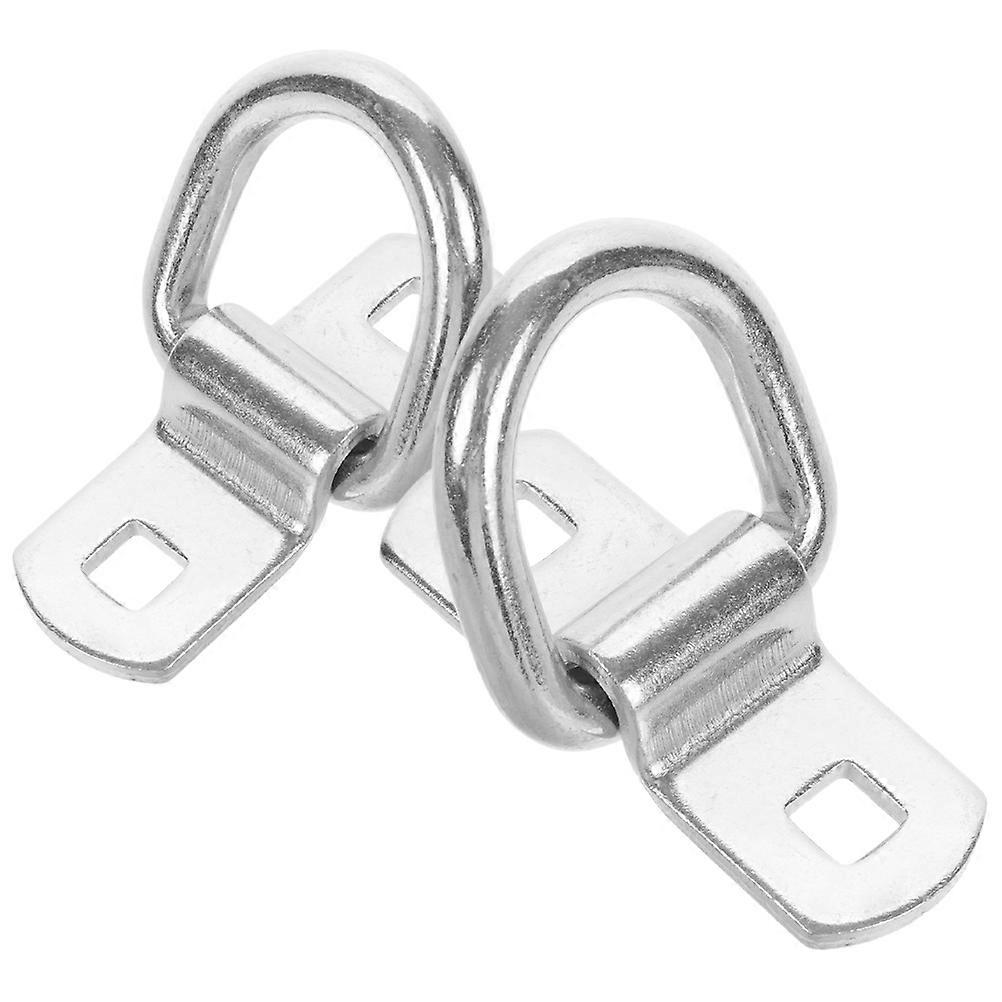 Auto Tow Hook Heavy Duty Towing J Hooks Car Accessories Silver 9.00X4.50X0.40CM Stable Hitching 2Pcs