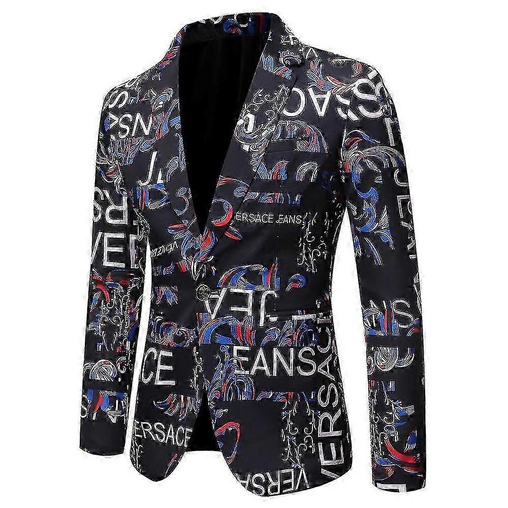 Herrmode brevtryck Smal kostymjacka