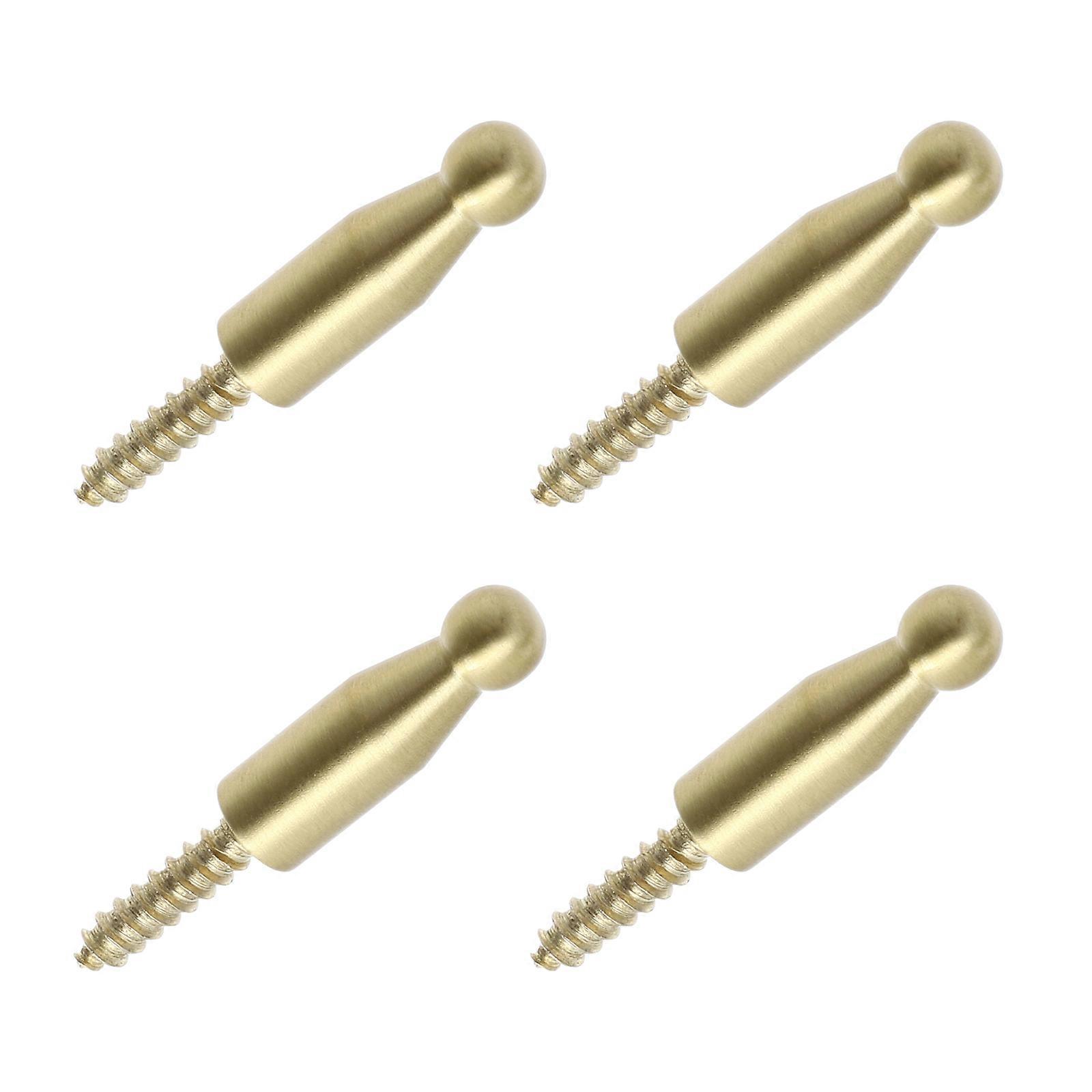Brass Single Hooks 4PCS Decorative Wall Hangers Lightweight Space Saving Household Hooks for Bathroom Kitchen Coats Towels Elegant Design