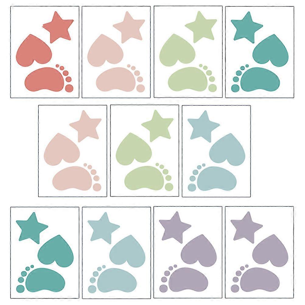 Adhesive Bathtub Stickers Square Shape Waterproof For Business Use Assorted Color 12 Sheets