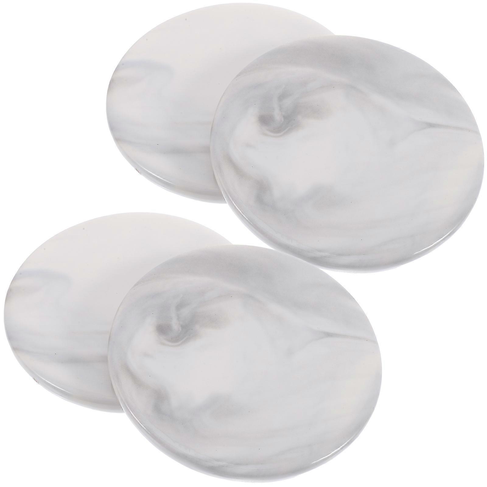 Cup Mats Creative Coasters For Home Dining Table Light Grey Ceramic Protect Table