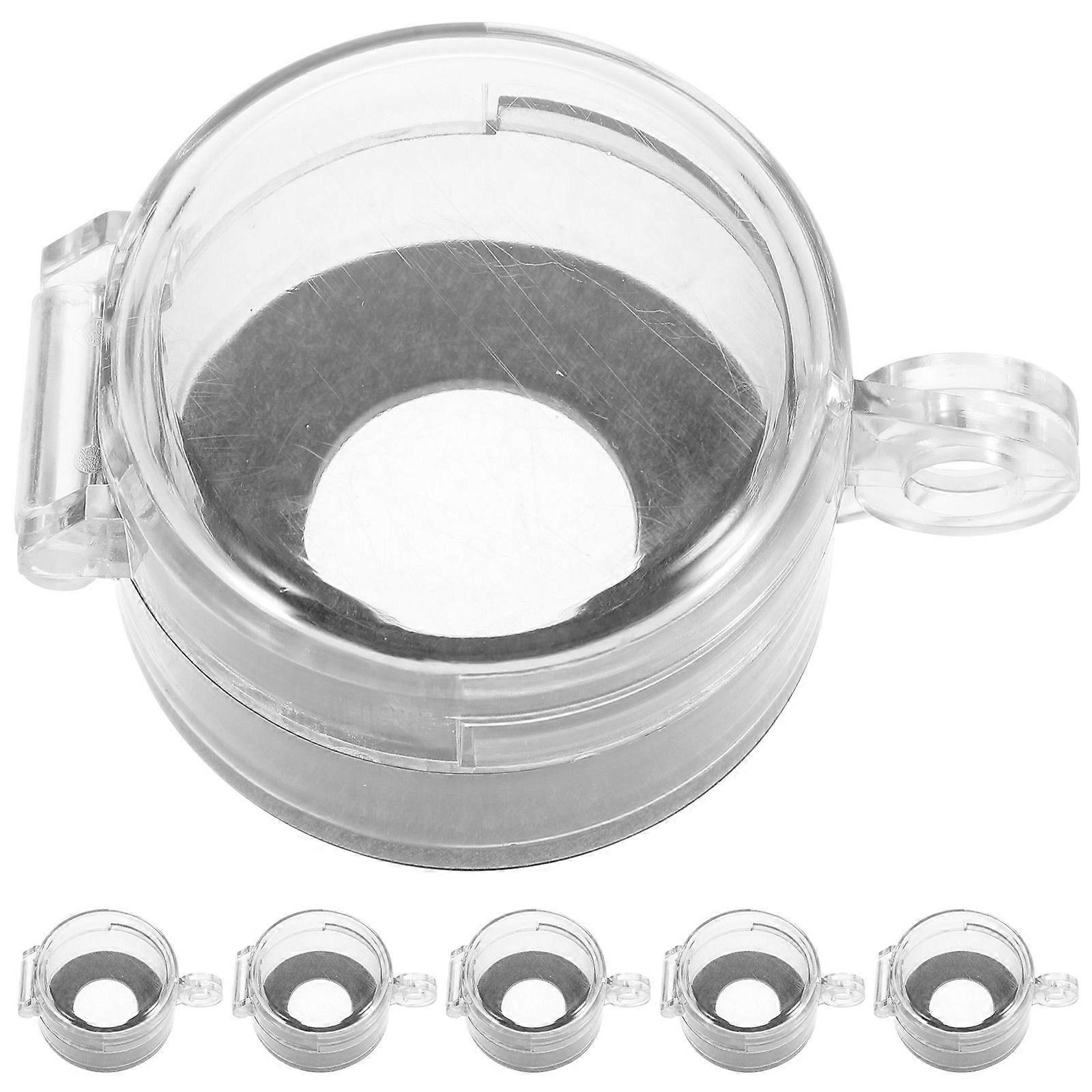 6pcs Emergency Stop Button Cover Clear Button Protector Protective Cover
