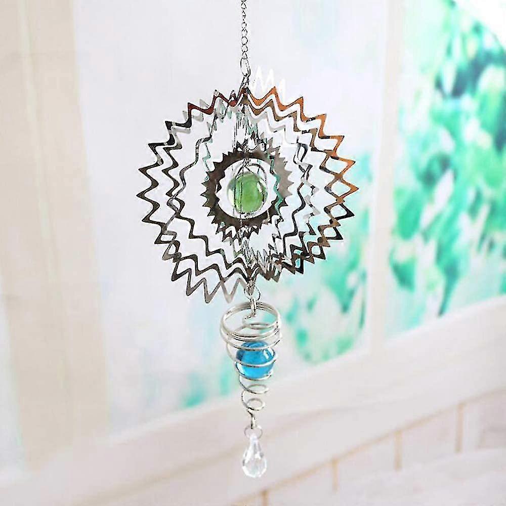 Stainless Steel Wind Chime Three-dimensional Rotating Wind Chime