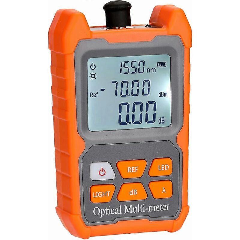 Optical power multimeter, mini portable 8 wavelength optical power meter with LED light, network cable tester