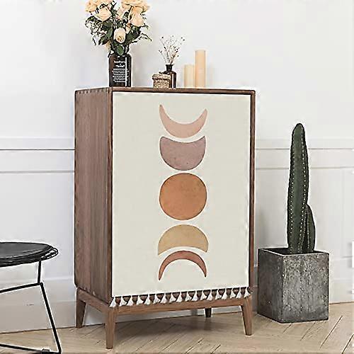 Cabinet Curtain with Velcro Self-Adhesive Privacy for Kitchen Wardrobe Chest of Drawers 60x80cm Fabric Storage Solution