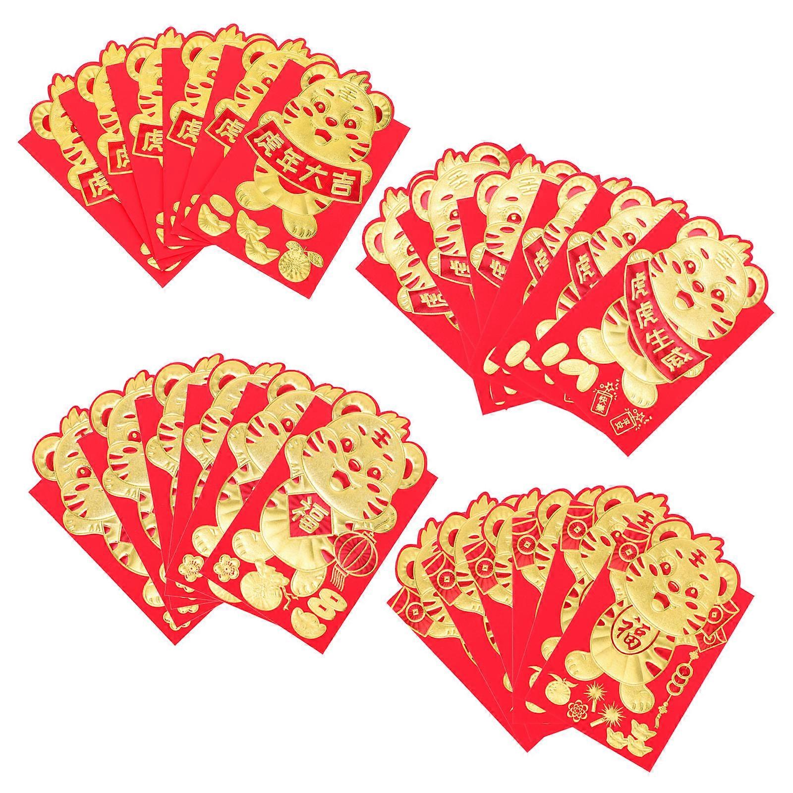 Creative Red Envelope Chinese Style Red Bag 12x8.2cm Red Packets 60Pack