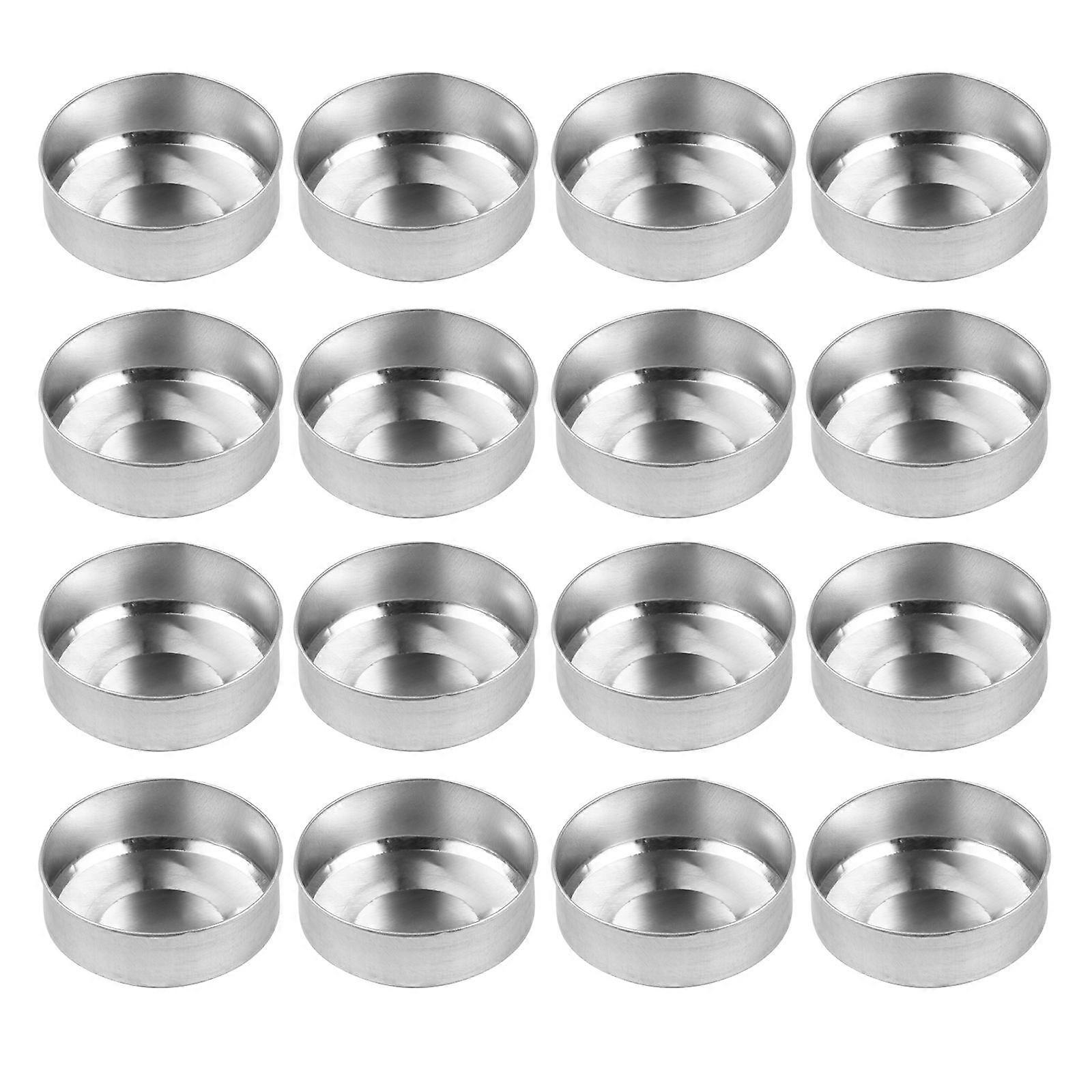 100pcs Aluminum Tea Light Tins Tea Light Empty Case Candle Making Containers