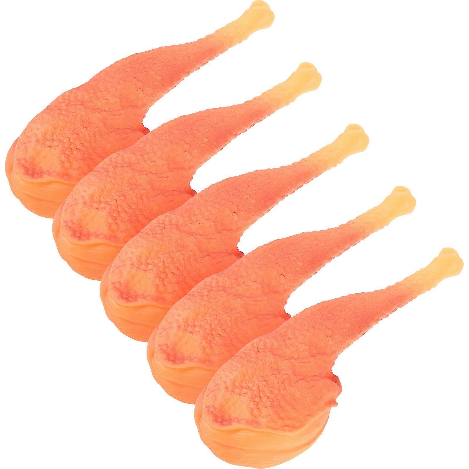 子犬の噛む人のおもちゃチキンレッグ犬のおもちゃペットの所有者犬のおもちゃ噛むための犬のおもちゃ16 * 7cm黄色5個