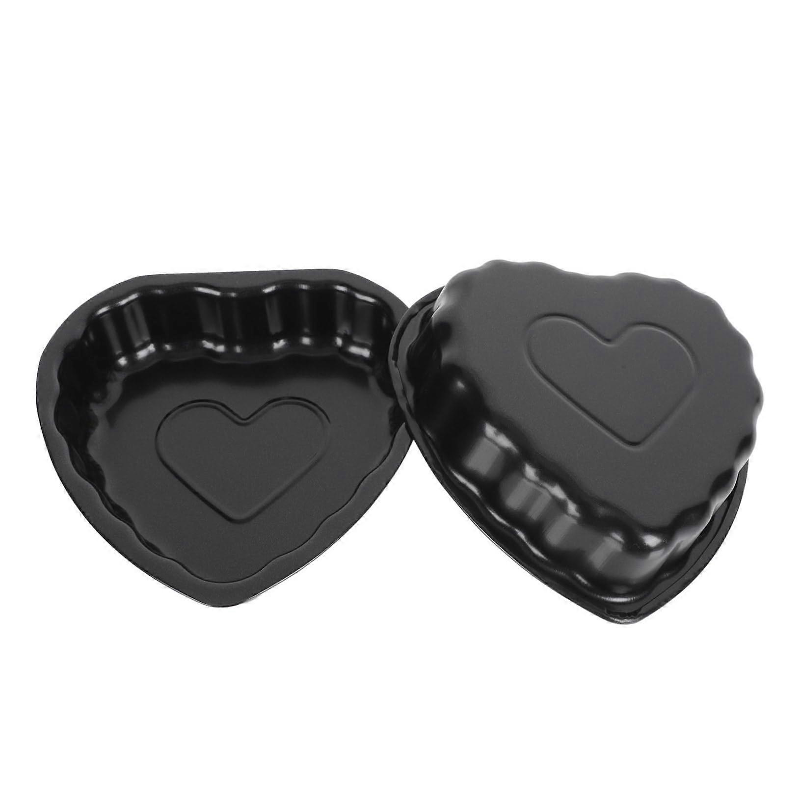 Cake Pan Round Carbon Steel Bakeware 2-Pack Small Mini Size Easy Clean Black