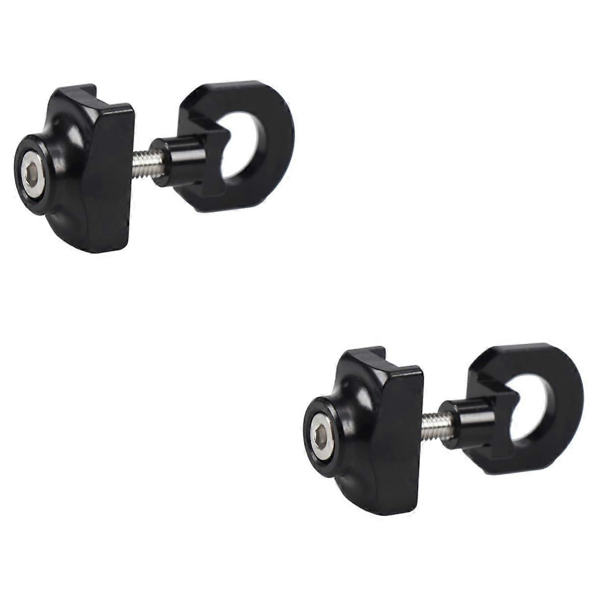 Metal Chain Tensioner - 2 x Bicycle Chain Regulator Tool, ABS Black Roller Guide for Fixie and Standard Bicycles