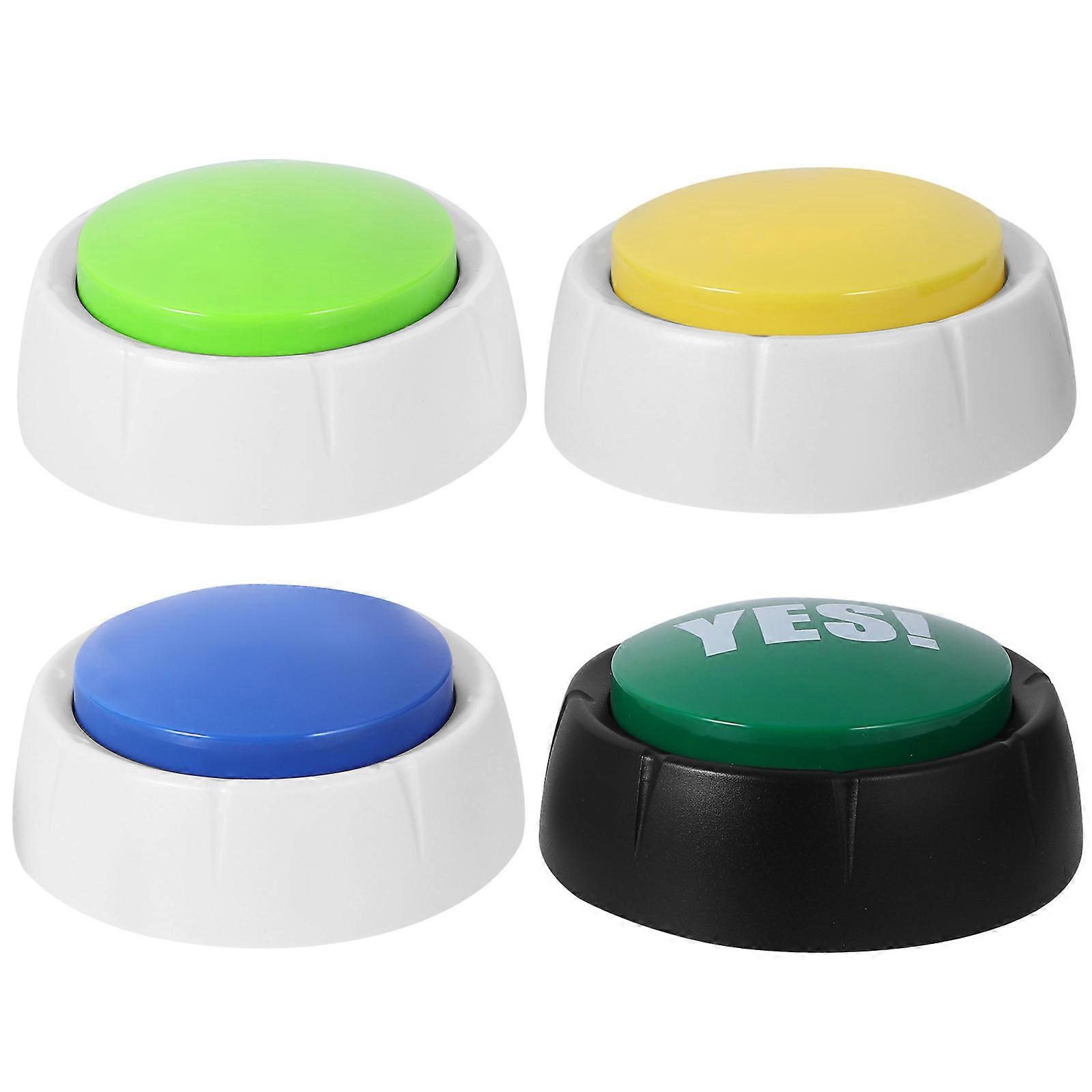 Doggie Talking Buttons Interactive Communication Buttons Puppy Supply Office Use 3.54X3.54X1.57IN 4Pcs