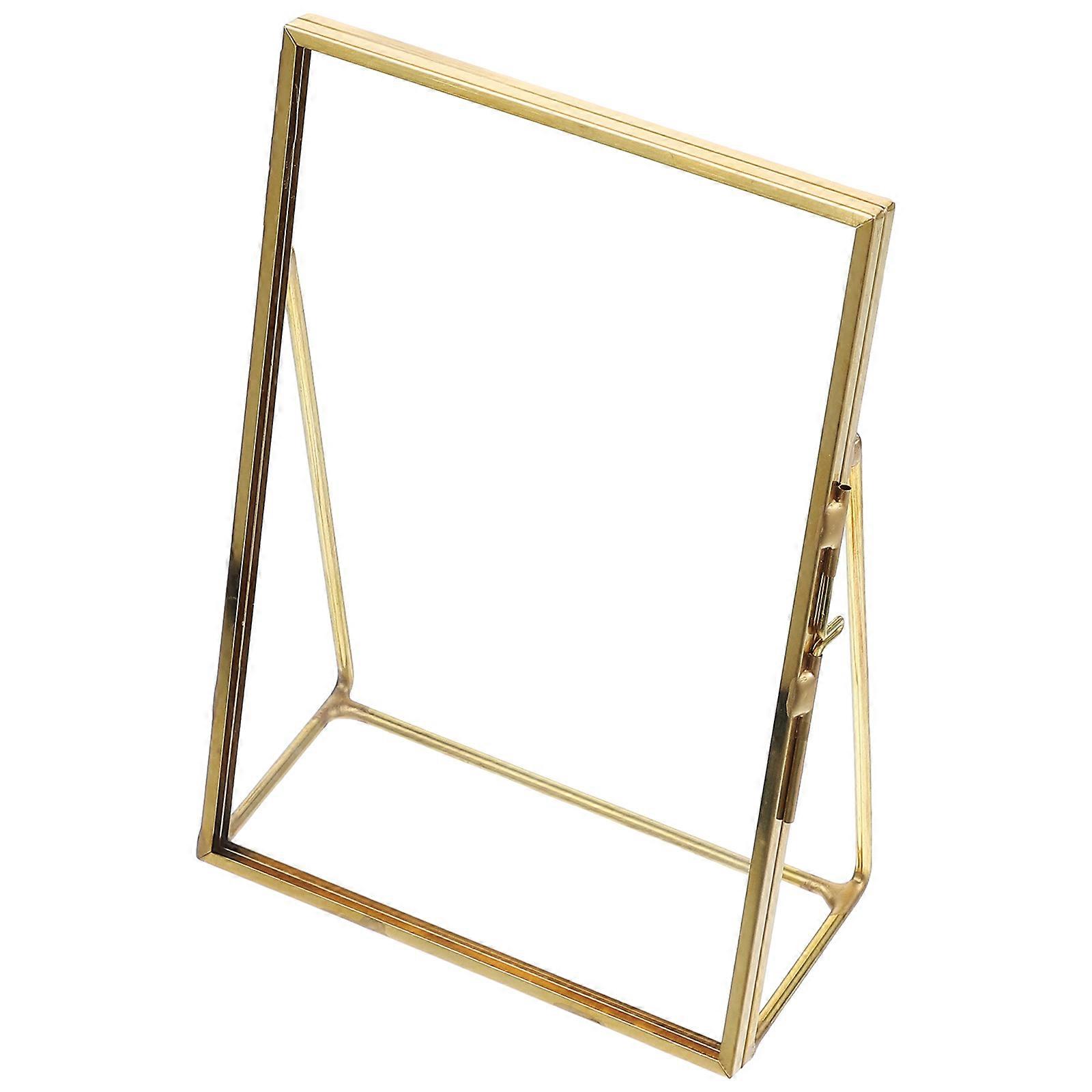 Picture Frames For Desk Pressed Flower Frame Golden 1Set Display Artwork