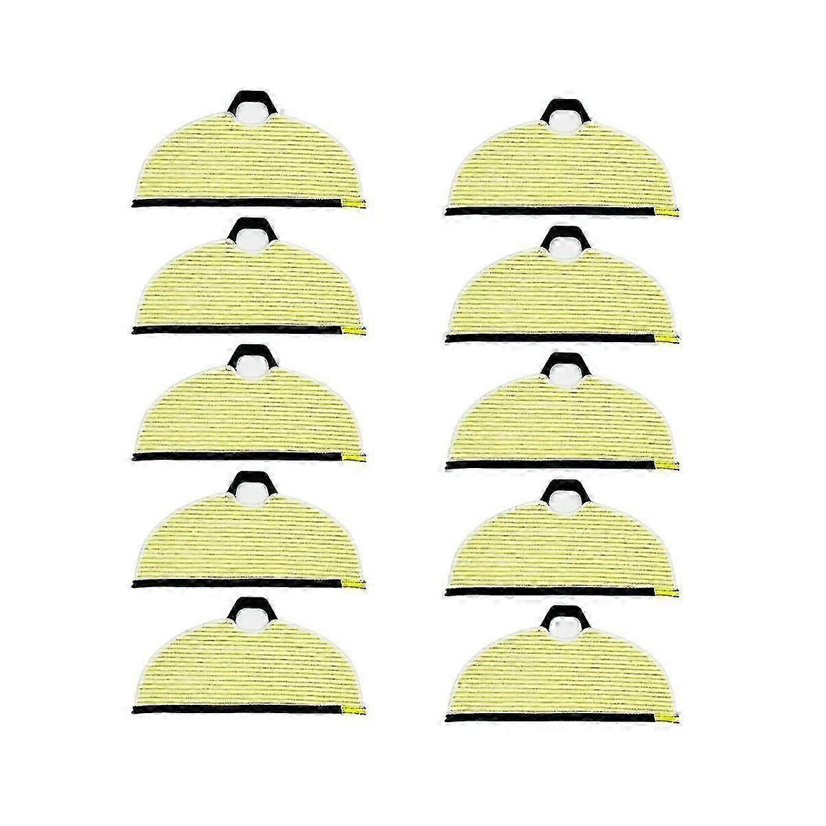 For Ai Vacmop Robot Vacuum, Model Numbers Rv2610wa Aiultra Microfiber Mopping Pads-10pack, Yellow/g