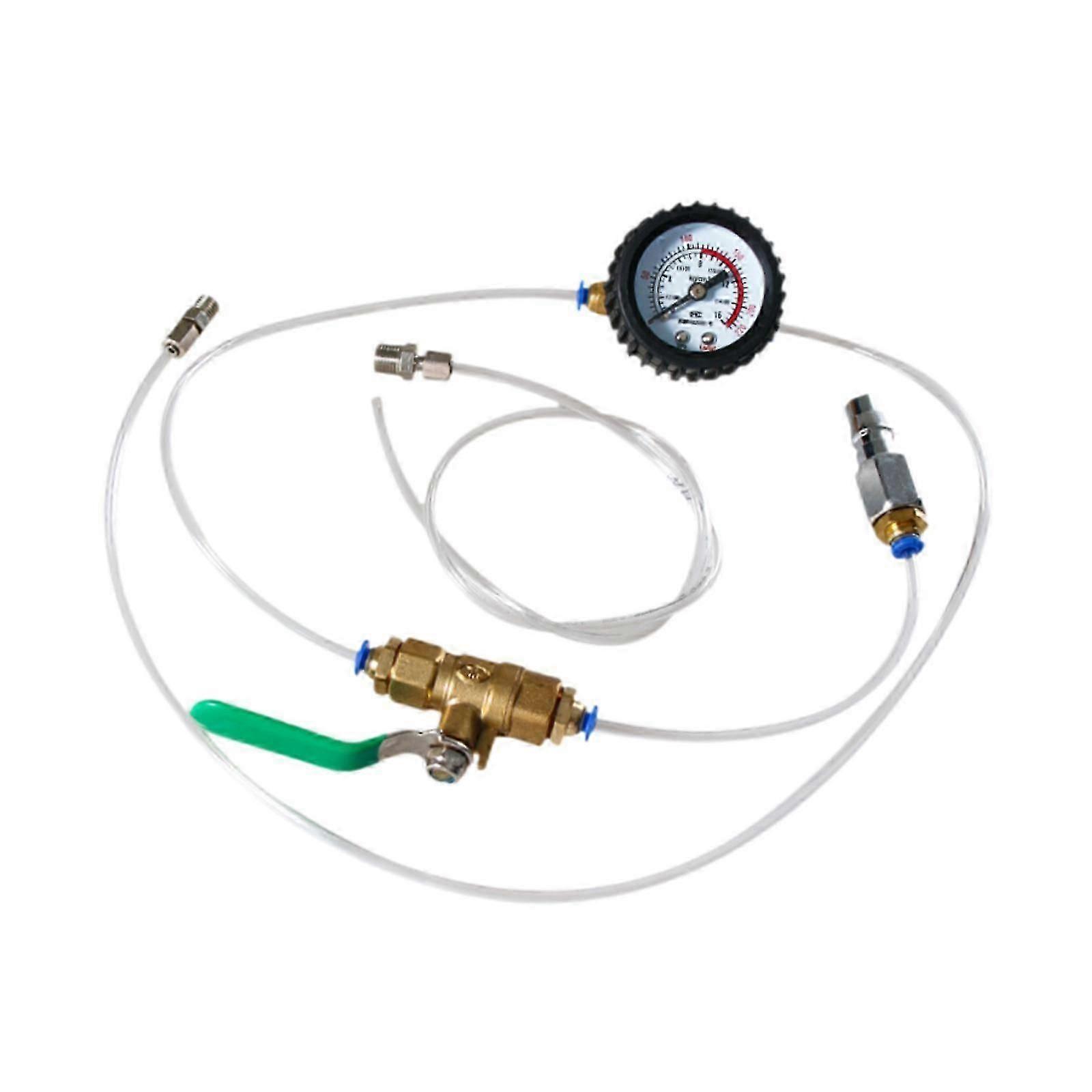 Auto Air Shocks Absorber Test Tool Hose Line Pressure Leak Inspection Gauge