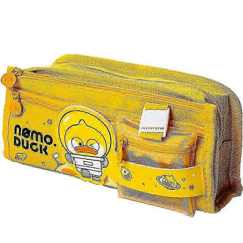 Large Capacity Pencil Case with Compartments for Desk Organization