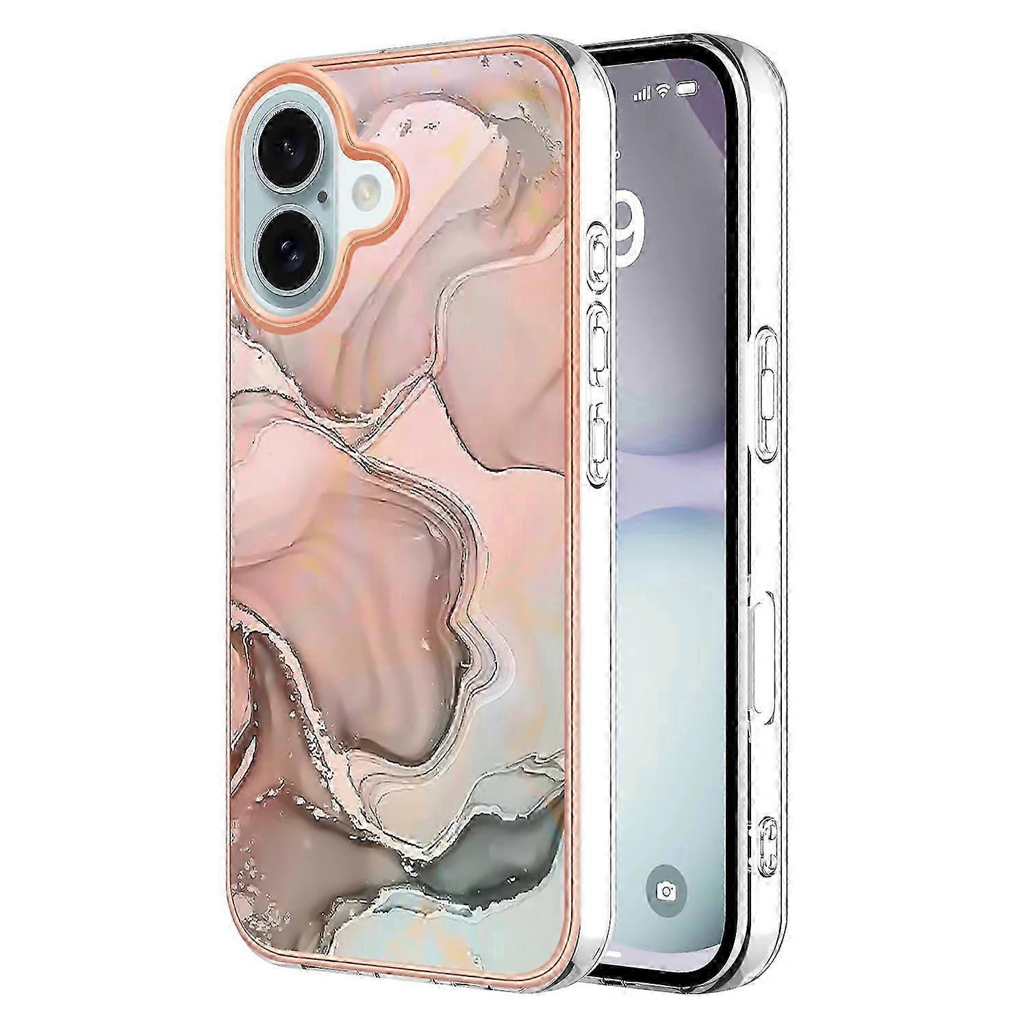 TPU Case with Marble Pattern Electroplating Cover for Certain Brand Phone