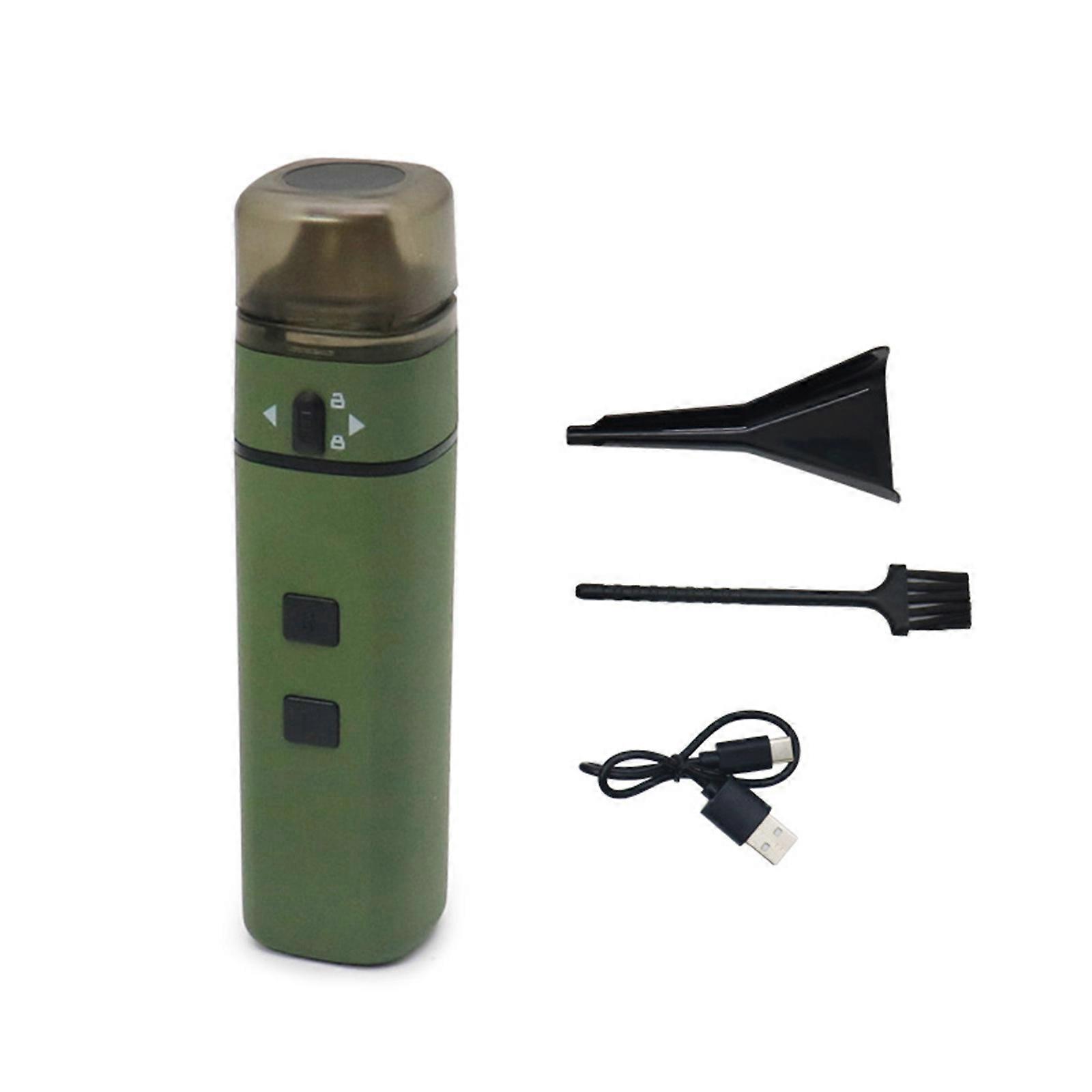 Portable Automatic Spices Grinder Automatic Herb Crusher With Powerful Motor For Kitchen Travel Use Mini Wireless Design Green