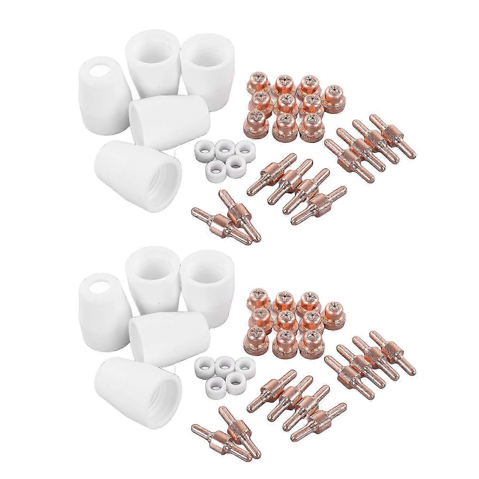 60 Pcs Set Torch Nozzles Consumables Kit Good Replacement Plasma Cutter Cutting Torch Consumables for Certain Brands