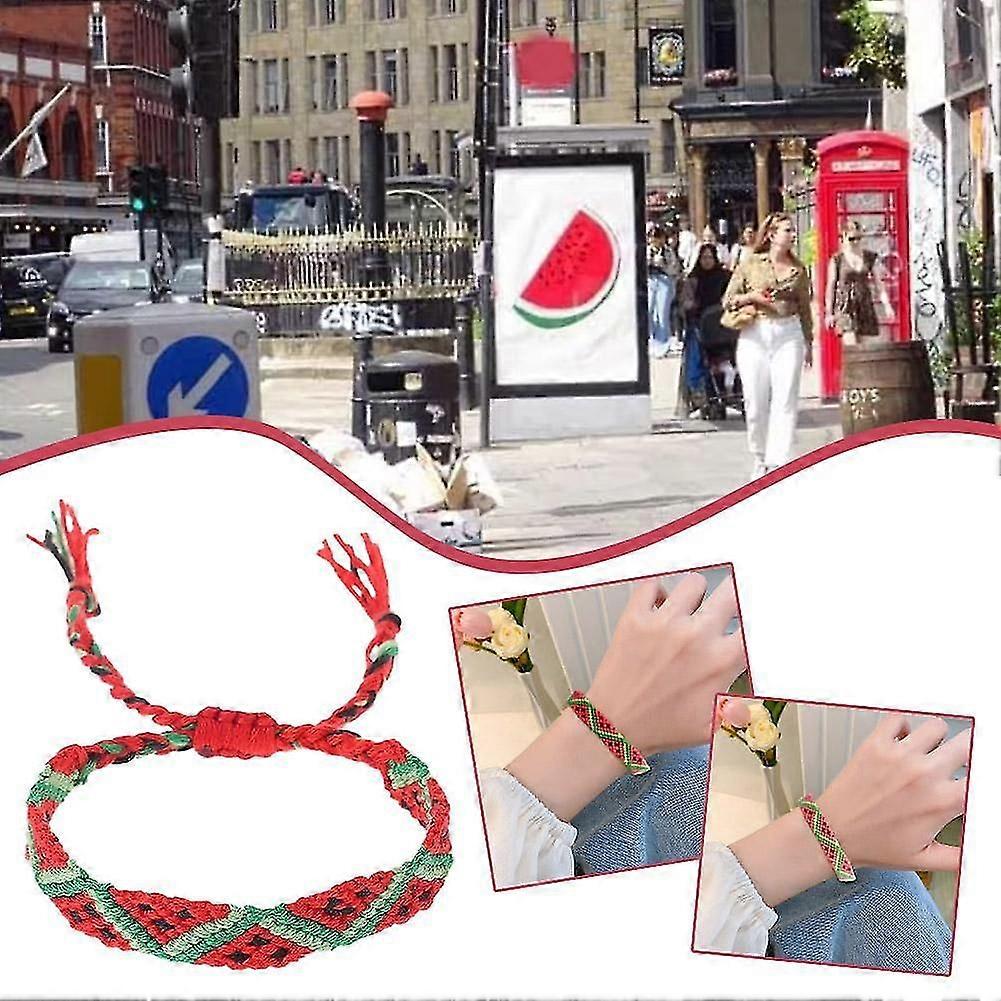 Palestine Watermelon Bracelet Colored Exquisite Handwoven Colorful Bracelet