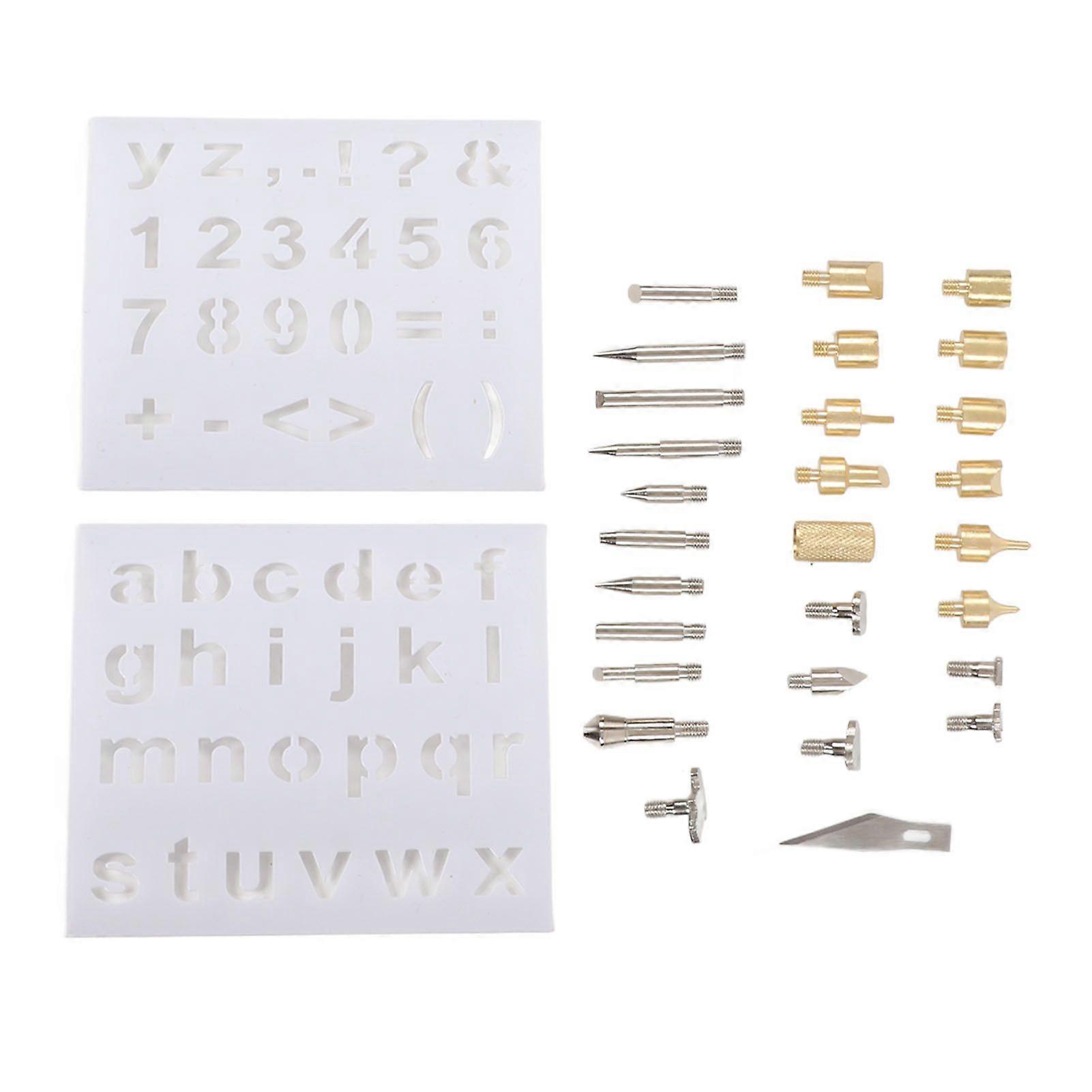 2025 Latest Model  28Pcs Wood Burning Pen Tips Brass Exquisite Workmanship