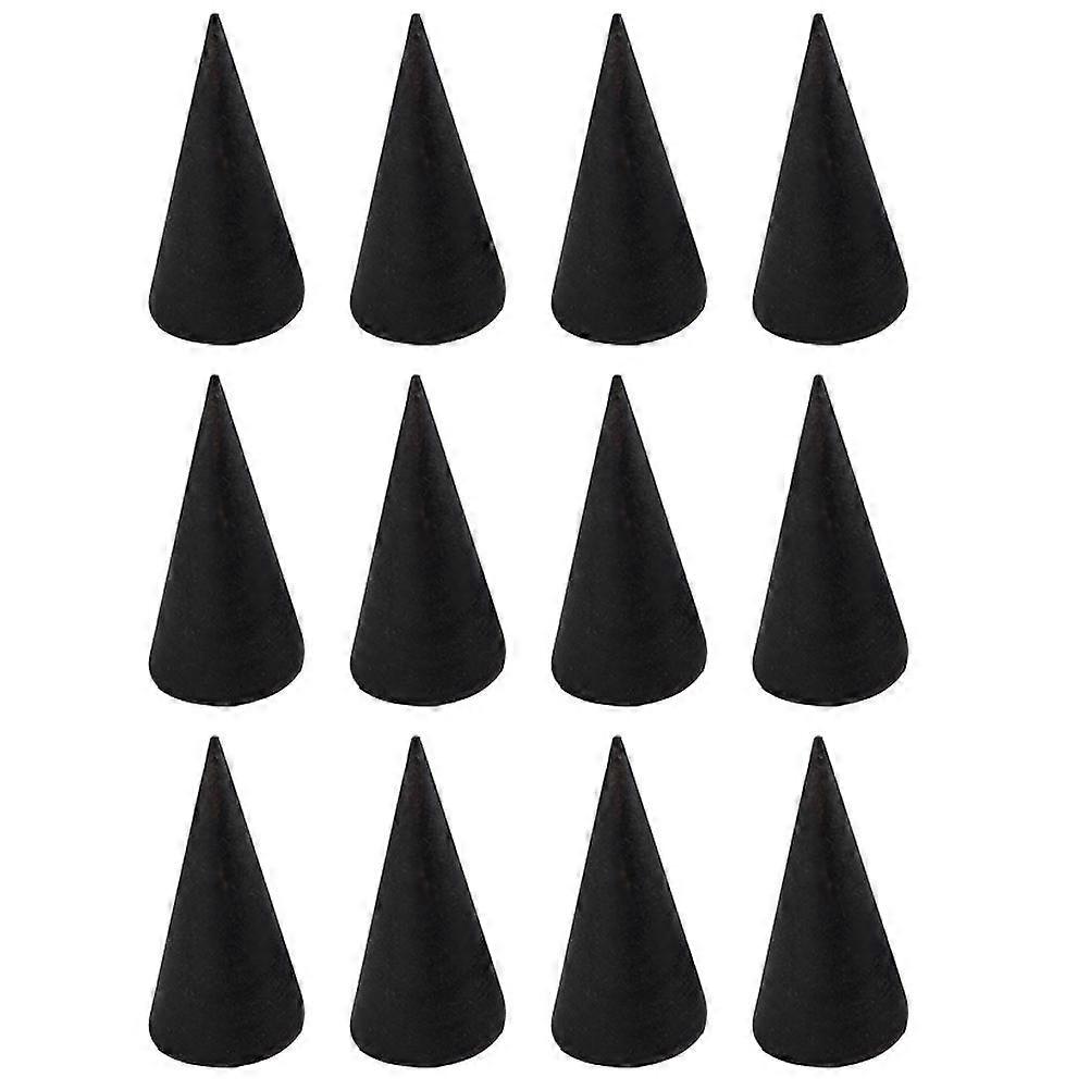 Ring Holder Display Organizer for Jewelry Plastic Cone Holders 1.0×1.0×2.0in 12Pcs