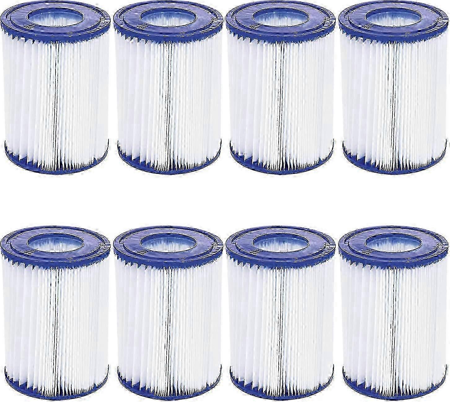 8 Pack Bestway Cartridge II & Lay Z Spa Hot Tub Replacement Pool Filters